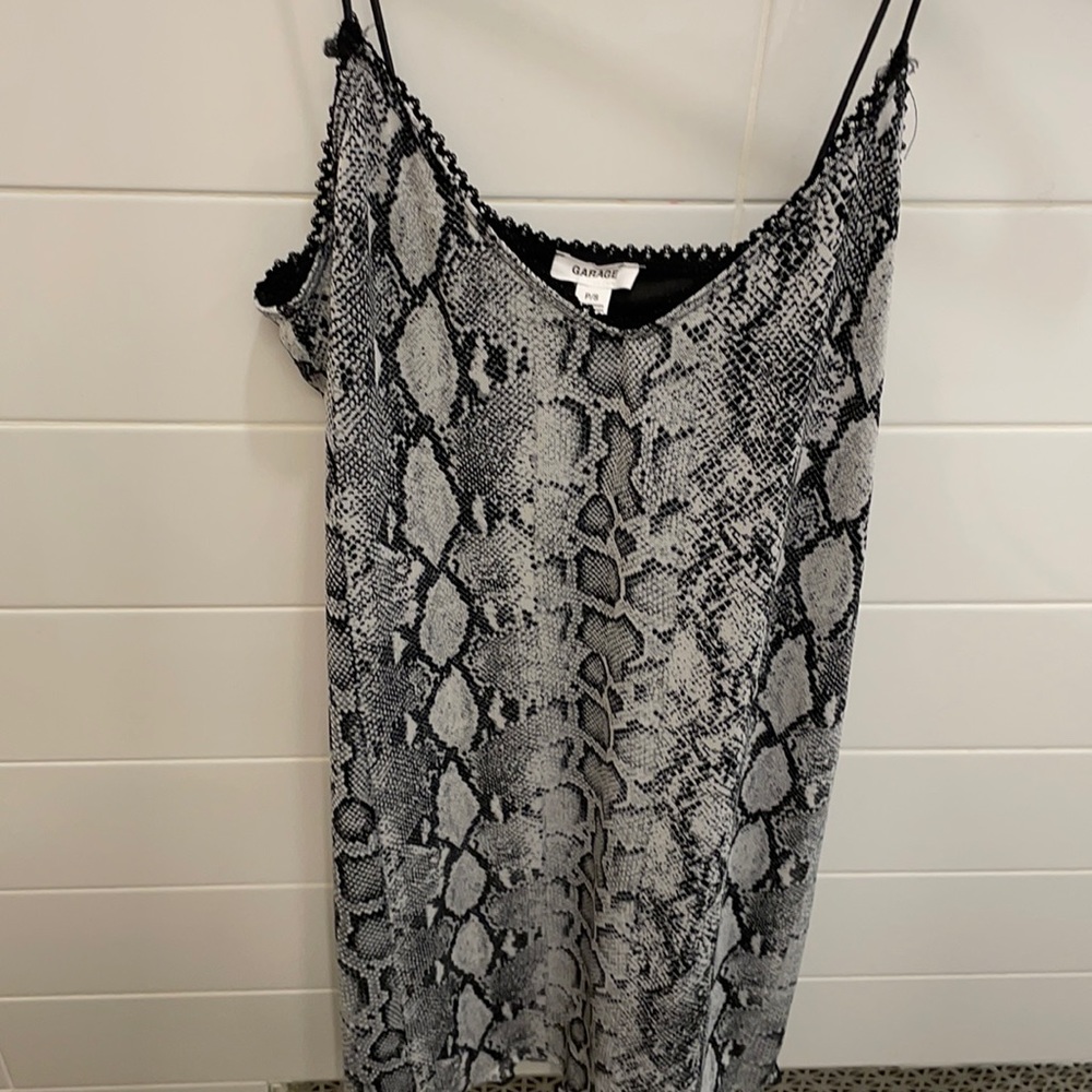 Snakeskin Slip Dress